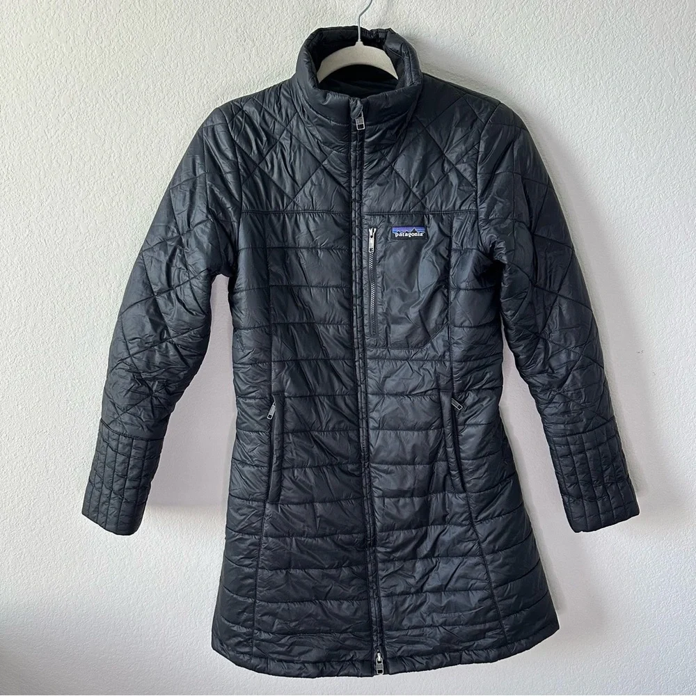 PATAGONIA Womens Radalie Black Puffer Parka SZ XS - Picture 3 of 9